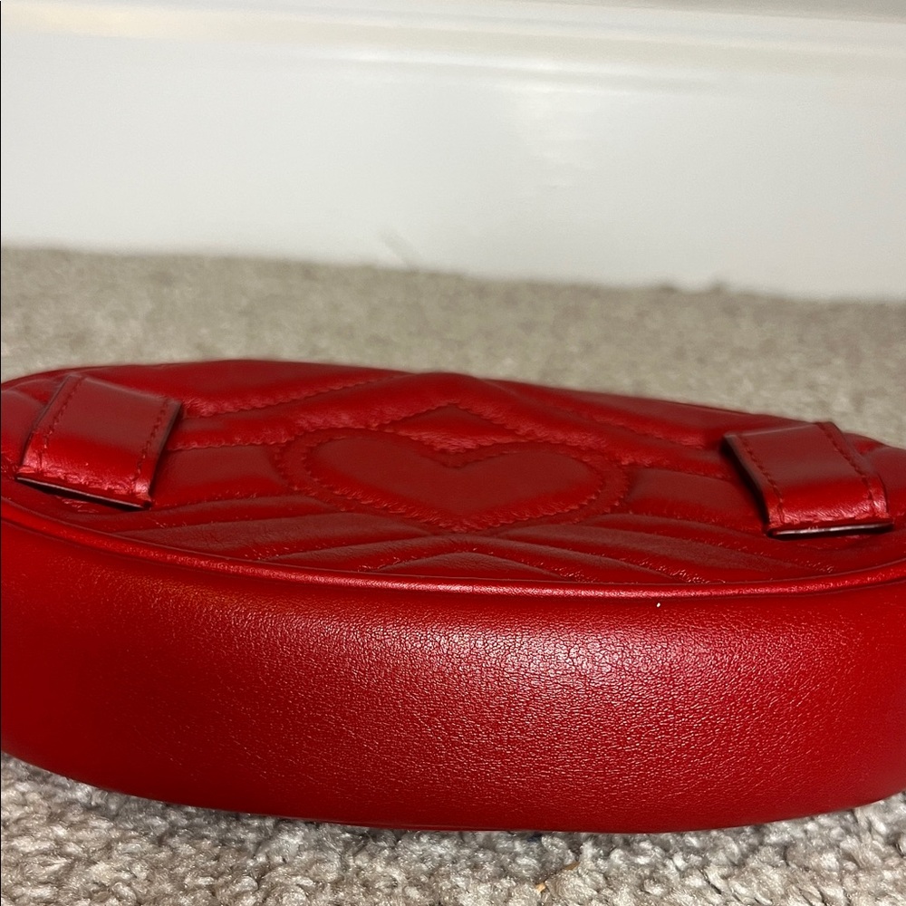 Gucci Red Mini Belt Bag with Gold Logo - Picture 7 of 14